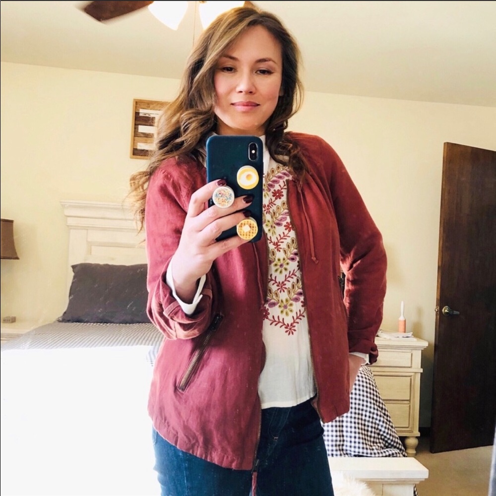 Lucky Brand Linen Jacket Size Large